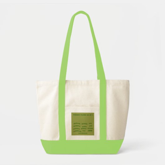 "Wiens naam is het? Impulse tote bag (Voorkant)