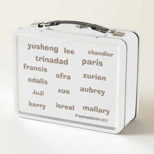 Wiens naam is het? Metal LunchBox met Unisex-naam (Achterkant)