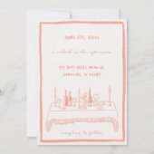 Wierook Roze Save The Date Uitnodiging (Achterkant)