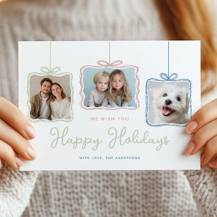Wierookkleurige Pastelkleurige Cadeau Doos Foto Feestdagenkaart