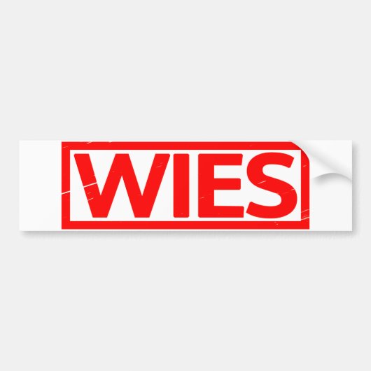 Wies Stamp Bumpersticker (Voorkant)