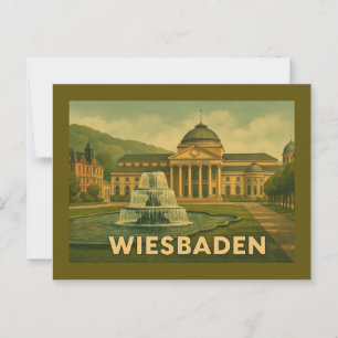 Wiesbaden Duitsland Stad Kunst Briefkaart