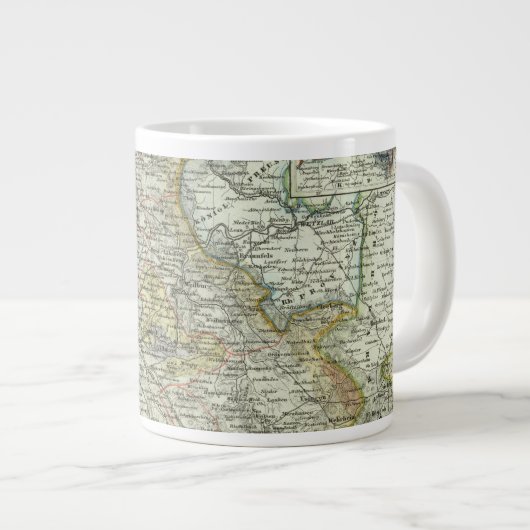 Wiesbaden en Frankfurt Duitsland Extra Grote Mok (Voorkant rechts)