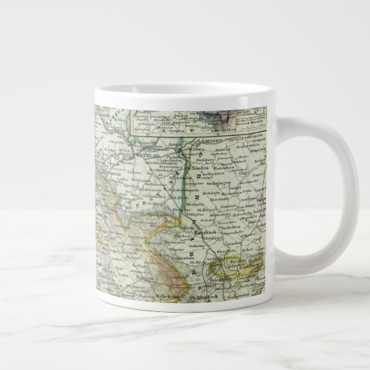 Wiesbaden en Frankfurt Duitsland Extra Grote Mok (Rechts)