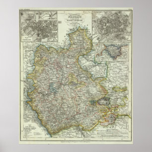 Wiesbaden & Frankfurt Germany Poster