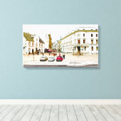 Wiesbaden, Marktplatz, Street view - Germany Canvas Afdruk (Insitu (Houten vloer))
