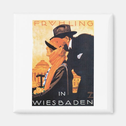 Wiesbaden Travel Poster Magneet (Voorkant)