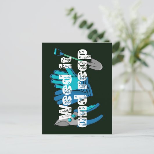 Wiet het En Reap grappige tuinier woordspeling Briefkaart (Staand voorkant)