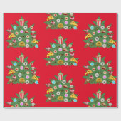 Wiet kerstboom gepersonaliseerd cadeaupapier (Vlak)