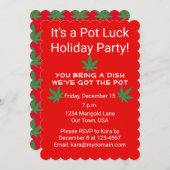 Wiet Leaf Pot Lucky Gepersonaliseerd Kaart (Voorkant / Achterkant)