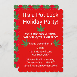 Wiet Leaf Pot Lucky Gepersonaliseerd Kaart