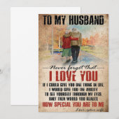 Wife Art To My Husband Never Forget Bedankkaart (Voorkant / Achterkant)