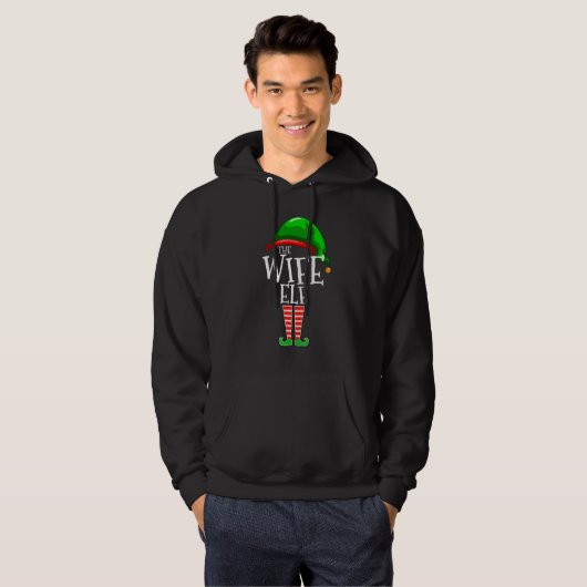 Wife Elf   Family Matching Group Christmas   Coupl Hoodie (Voorkant volledig)