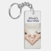 Wife Foto grijs Sleutelhanger (Voorkant Links)