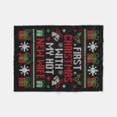 Wife Husband First Christmas Just Married Christma Fleece Deken (Voorkant (Horizontaal))