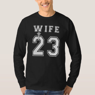 Wife Husband Matching 2023 Verlovingsfeest Honeymo T-shirt