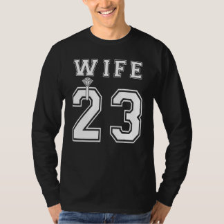 Wife Husband Matching 2023 Verlovingsfeest Honeymo T-shirt