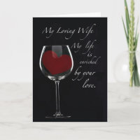 Wife Jubileum Wijn Glas Hart