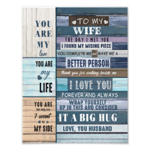 Wife Lovers Voor mijn vrouw hou ik van jullie ma Foto Afdruk