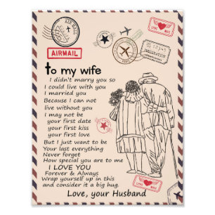 Wife Lovers Voor mijn vrouw hou ik van jullie ma Foto Afdruk