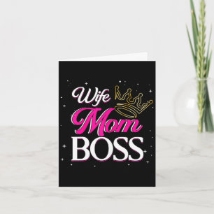 Wife moeder baas _ mammie mama _ moederdag  kaart