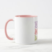 Wife Moeder Baas Retro Script Groovy Moederdag  Mok (Links)