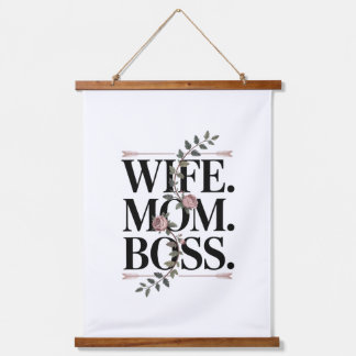 Wife. Mom. Boss. Hangend Wandkleed