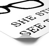 Wife nieuwe bril Funny Poster (Hoek)