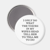 Wife's Funny Magnet for Husbands  (Recto/Verso)