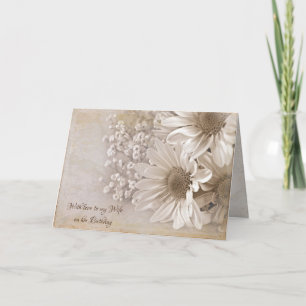 Wife's verjaardag madeliefje boeket kaart