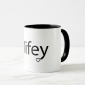 Wifey - Black 11 oz Combo Mug (Devant droit)