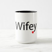 Wifey - Black 15 oz Combo Mug (Centre)