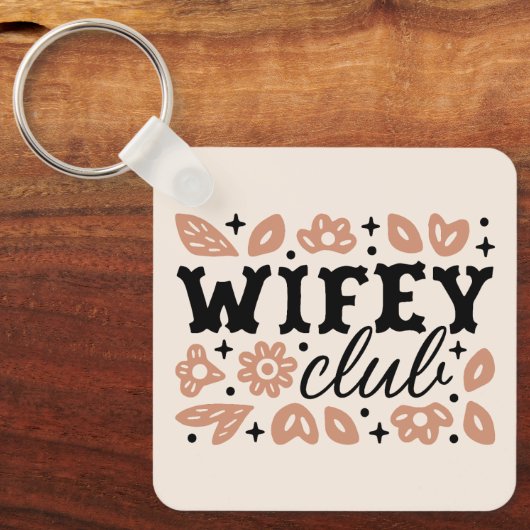 Wifey club cowboy-vrouw tradwife cowgirl esthetiek sleutelhanger (Voorkant)