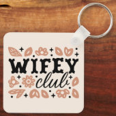 Wifey club cowboy-vrouw tradwife cowgirl esthetiek sleutelhanger (Achterkant)