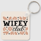 Wifey club cowboy-vrouw tradwife cowgirl esthetiek sleutelhanger (Achterkant)