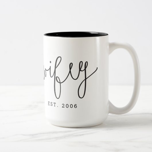 "Wifey" Couple Mug | Anniversaire | Mariage (Droit)