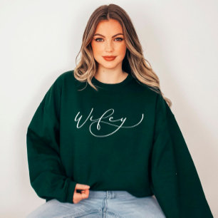 Wifey Cute Script Pas getrouwd Sweatshirt