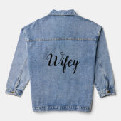 Wifey Denim Jas zwart Jacket (Achterkant)