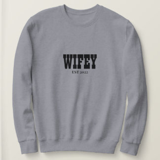 Wifey Est 2022 sweatshirt personnalisée, Mme Sweat
