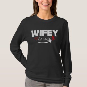 Wifey Est 2026 - hartontwerp T-shirt