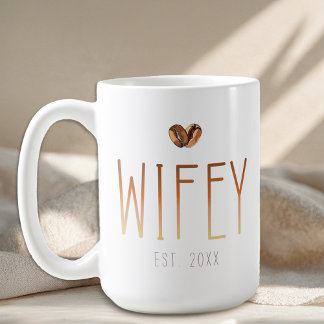 Wifey Est Coffee Mug Love Is Brewing Bridal Gift