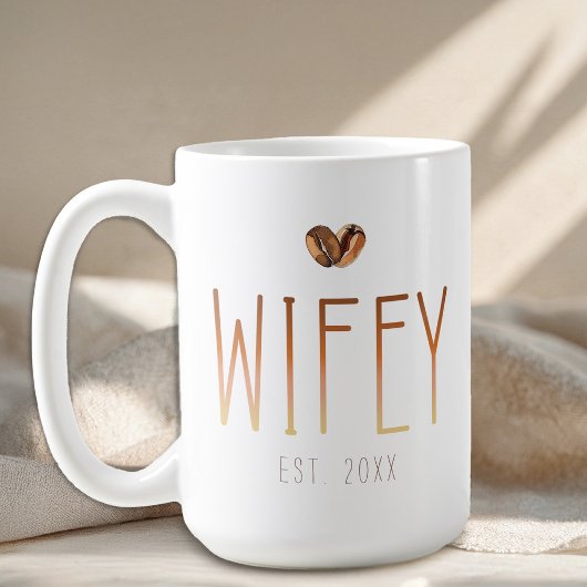 Wifey Est Coffee Mug Love Is Brewing Bridal Gift