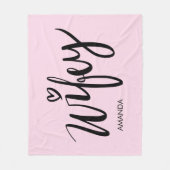 Wifey fleece blanket gift with personalized name deken (Voorkant)