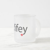 Wifey - Gelé 10 oz de verre givré Mug (Devant droit)