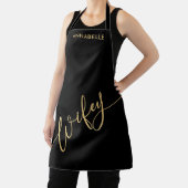 Wifey Gold Script Passen getrouwd Apron Schort (Insitu)