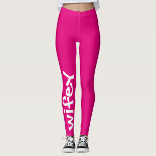 Wifey Hot Pink en White Cute Girly Chic Leggings