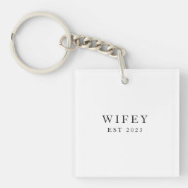 Wifey/Husby Custom Bride, Fiance Gift Sleutelhanger