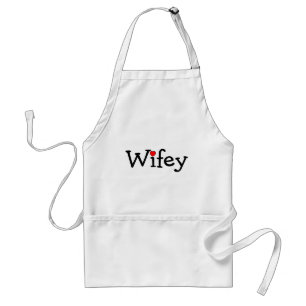 Wifey met hart standaard schort