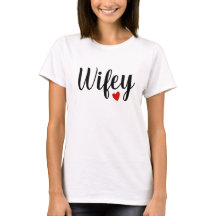 Wifey minimalistisch zwart script