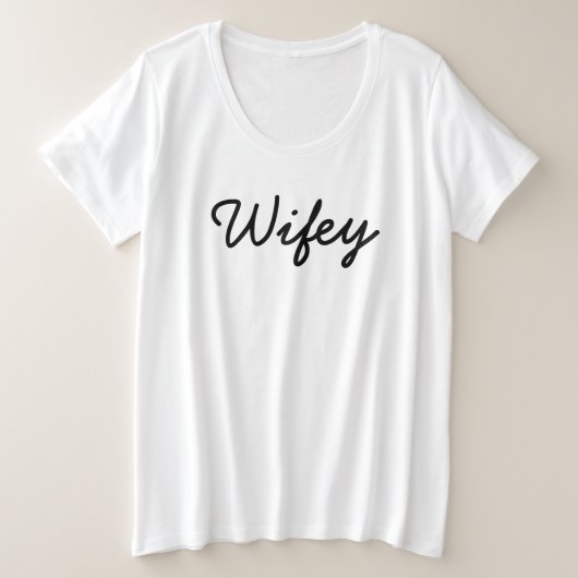 Wifey Modern Black Script Blanc, Cadeau pour femme (Design devant)
